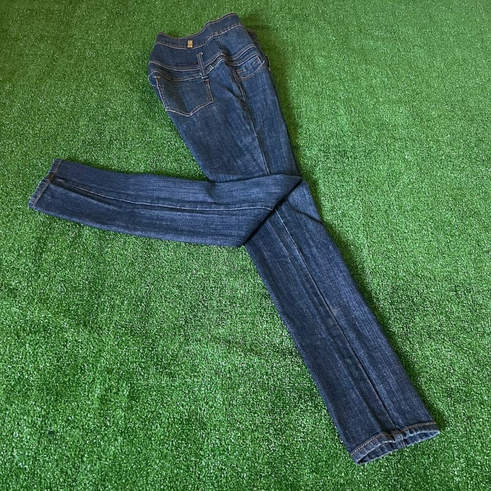 ZD Zanadi Vintage 90s Ultra High Waist Button Fly Skinny Leg Jeans Pants Size 5